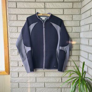 Vintage Y2K 'Nike Golf' sphere thermal black/grey zip-up jacket women's XL